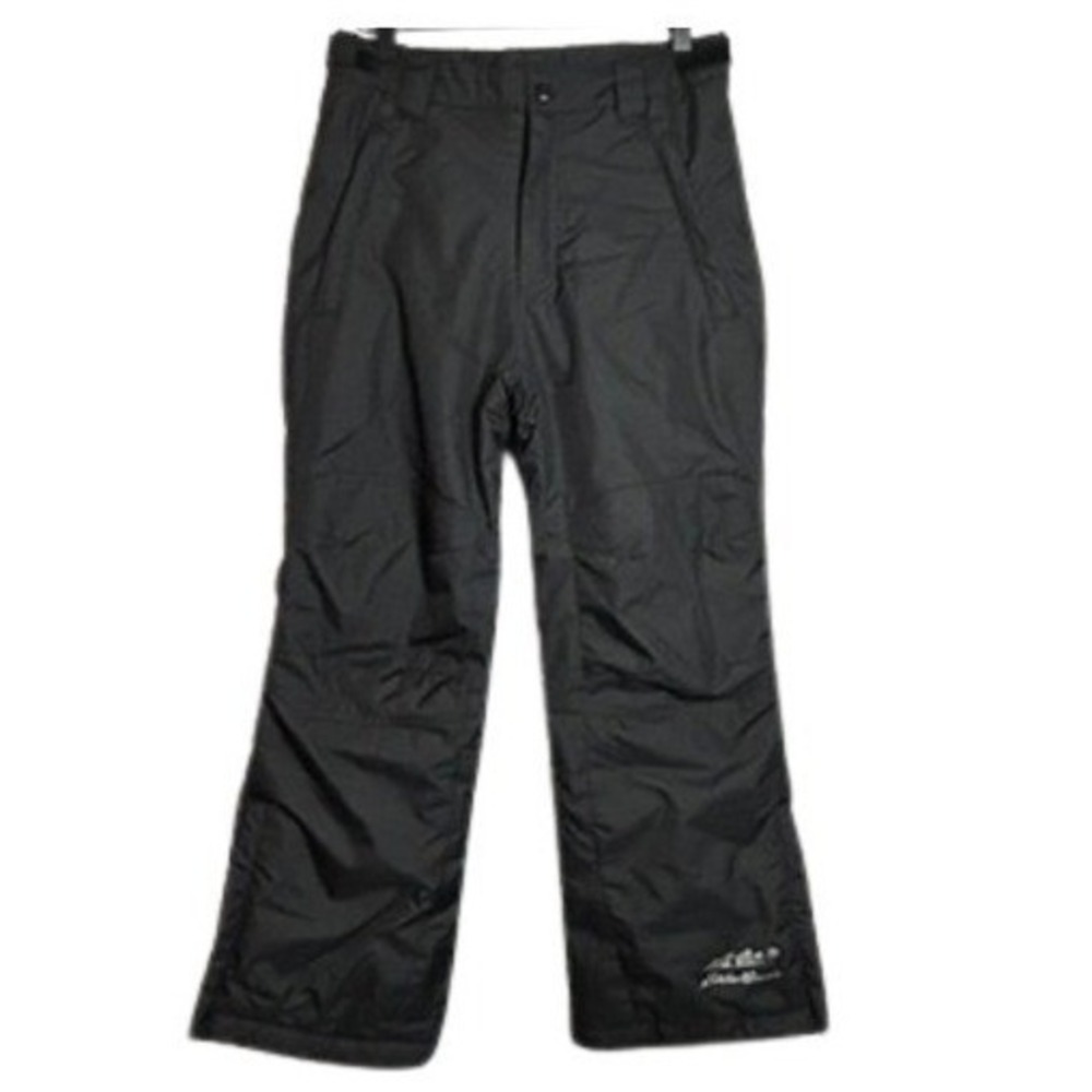 Eddie‎ Bauer Kids Powder Search Snow Pants Black M 10/12 Insulated Ski Gorpcore